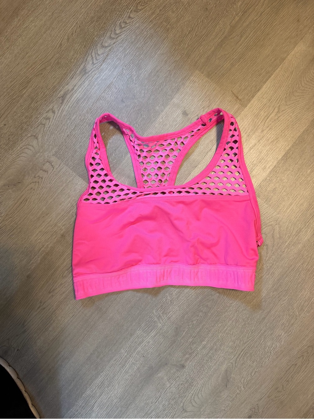 Victoria's Secret Neon Pink Mesh-Back Sports Bra